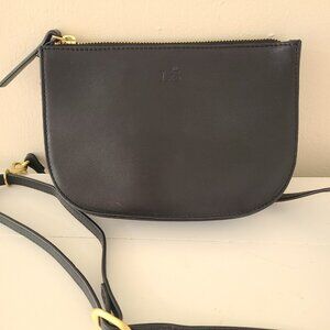 LO & SONS Waverly 2 Black Leather Purse Convertible Crossbody